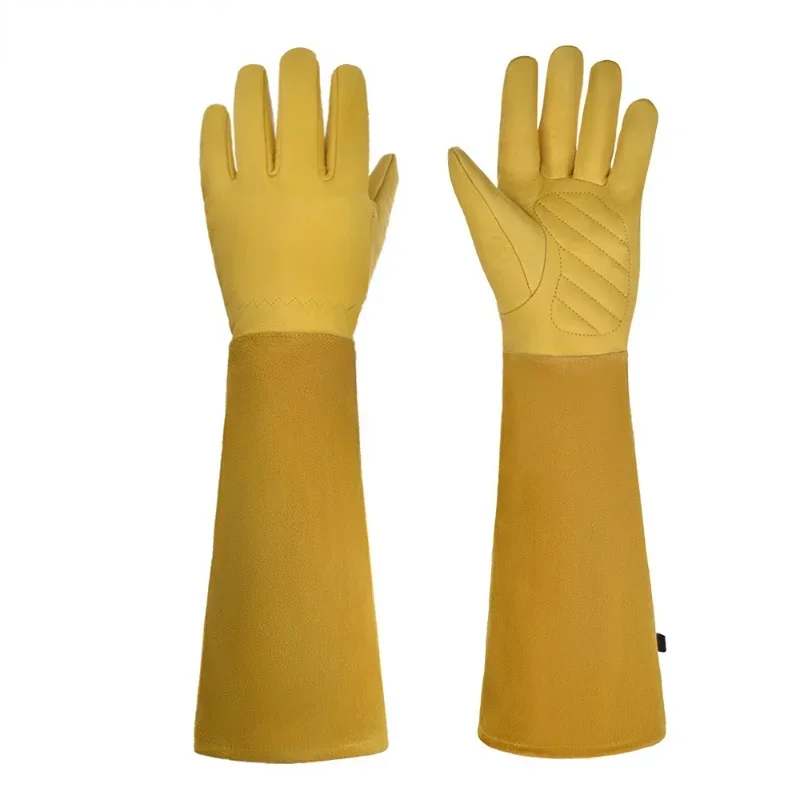 2 Stück Leder atmungsaktive Handschuh handschuhe Rosen schnitt Langarm handschuhe für Männer und Frauen besten Garten handschuh Garten geschenke