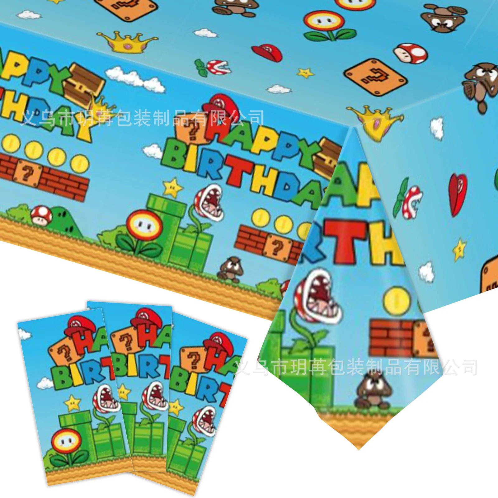 

137X274cm Super Mario Tablecloth Disposable Plastic Pe Tablecloth Party Supplies Anime Accessories Birthday Gifts Children's Toy