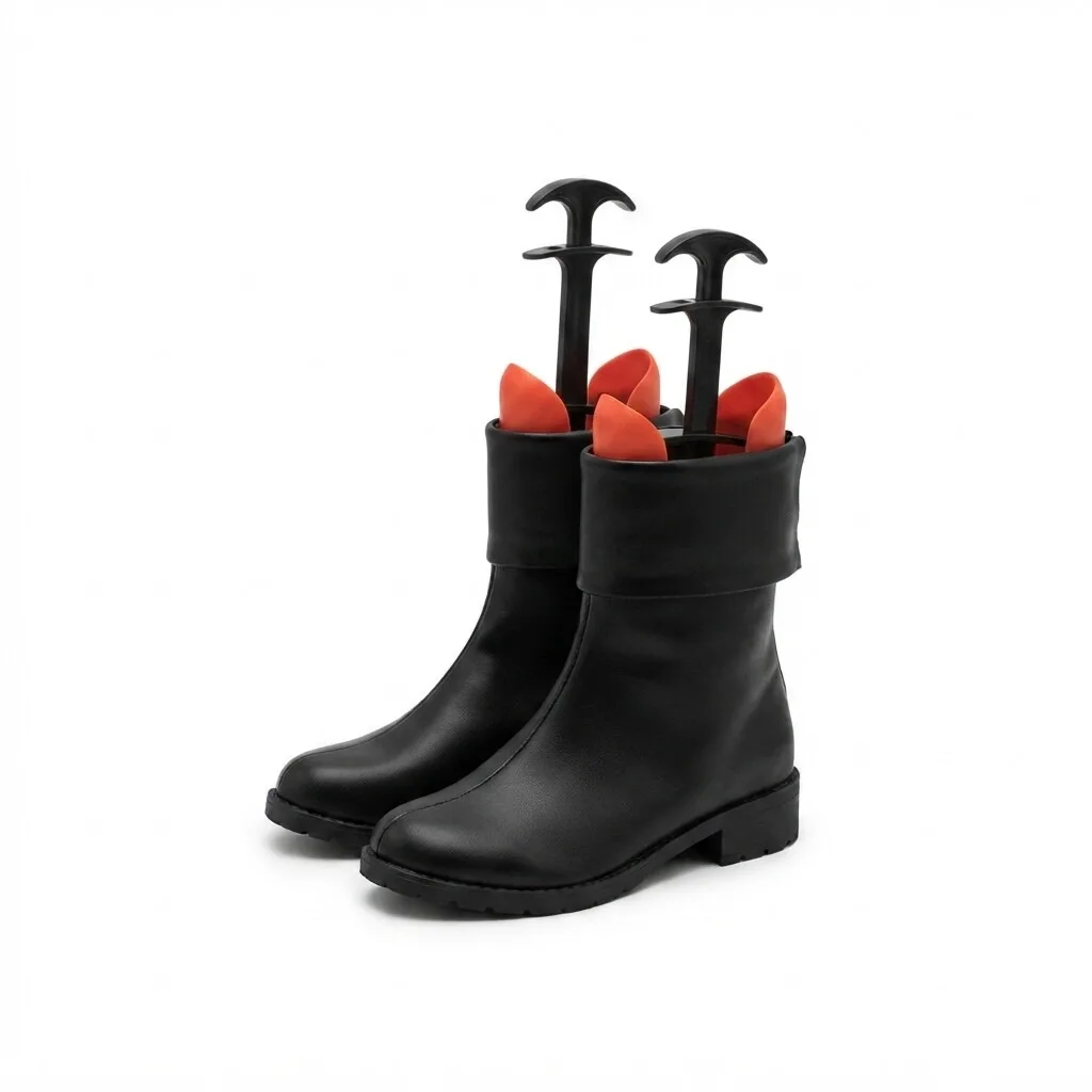 Gabby Cosplay Shoes Anime Daemons of The Shadow Realm Cosplay Black Boots Halloween Party PU Leather Shoes Big Size Custom Made