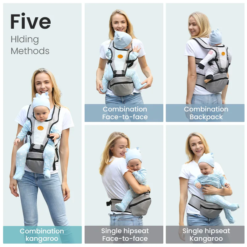 High Quality 0-48 Months Ergonomic Baby Carrier Backpack With Hip Seat For Newborn Multi-function Infant Sling Wrap Waist Stool