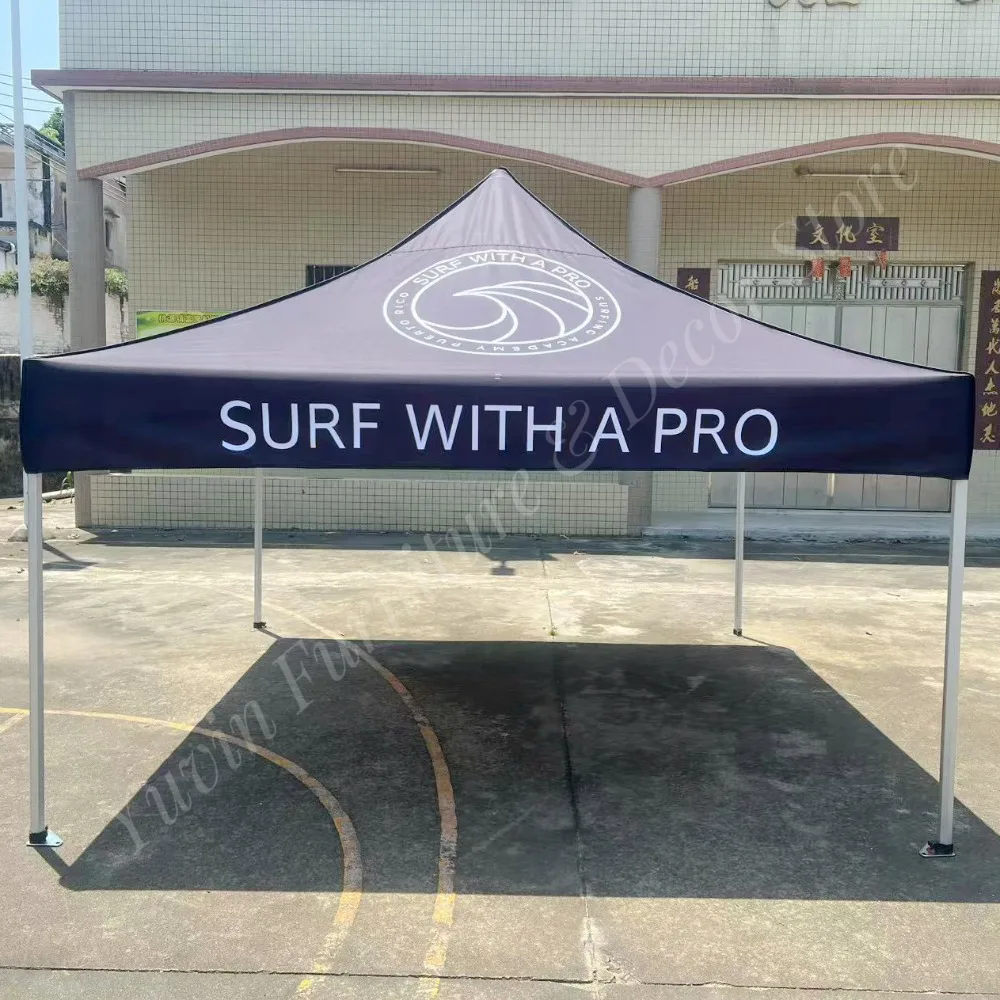 Custom Print Factory Supply Pop 10x10 Canopy Gazebo Tent Fire Retardant Waterproof Outdoor Business Event Promotional for Trade