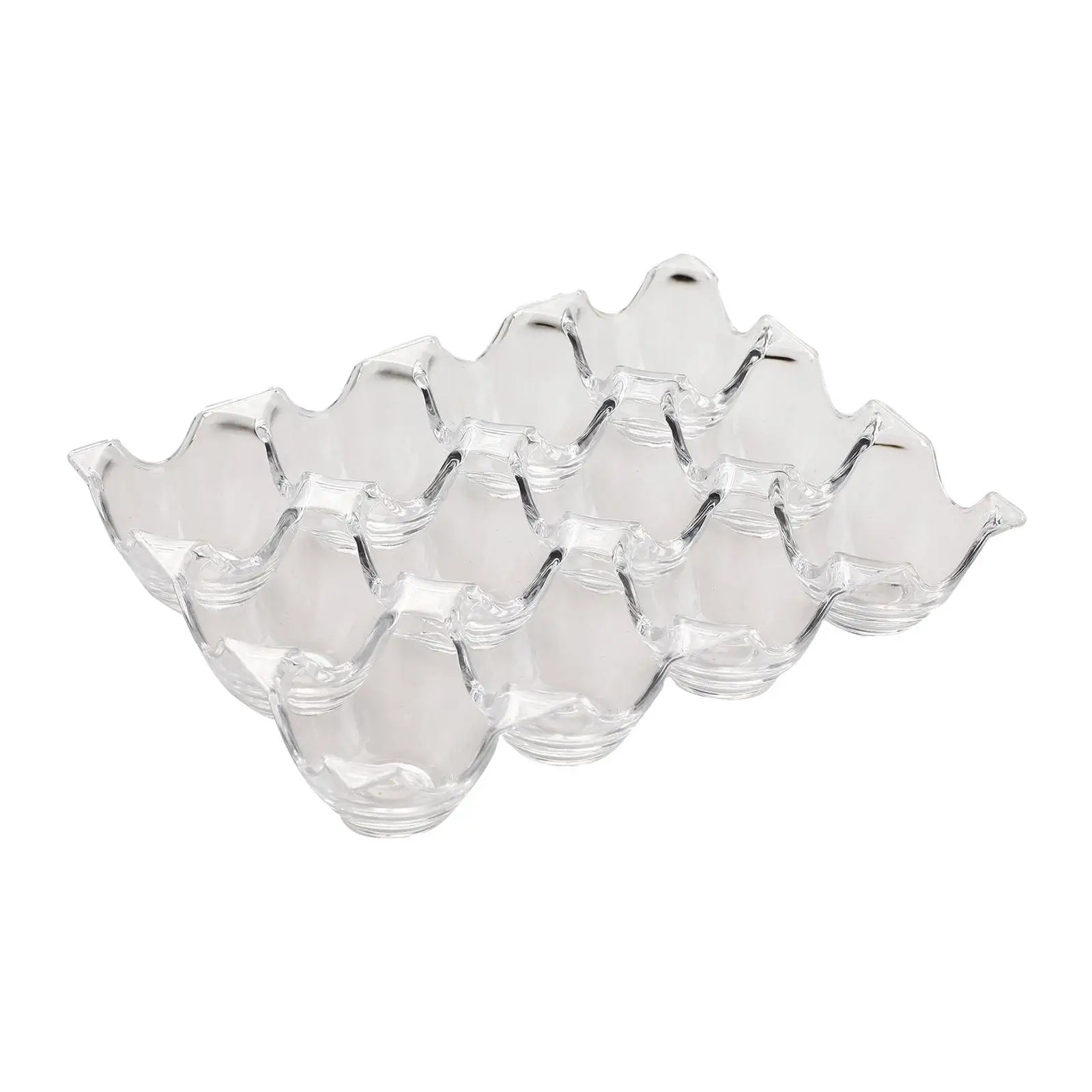 Egg Tray Stackable Transparent Egg Holder 12 Grid Egg Cartons Egg Storage Container for Refrigerator Pantry Drawer Cabinet Shelf