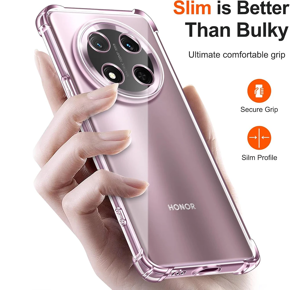 Shockproof Silicone Soft Case For Huawei Honor Magic7 Magic6 Magic5 Magic4 Lite Pro Ultimate Thin Clear Cover For Magic 7 6 5 4