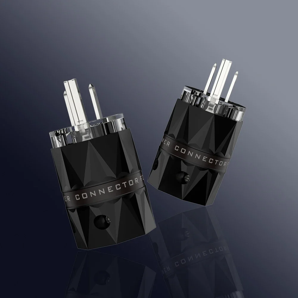 

Viborg VM503R VF503R Pure Red Copper Rhodium Plated US Power Plug IEC Female Connector Top DIY Mains Power Cable