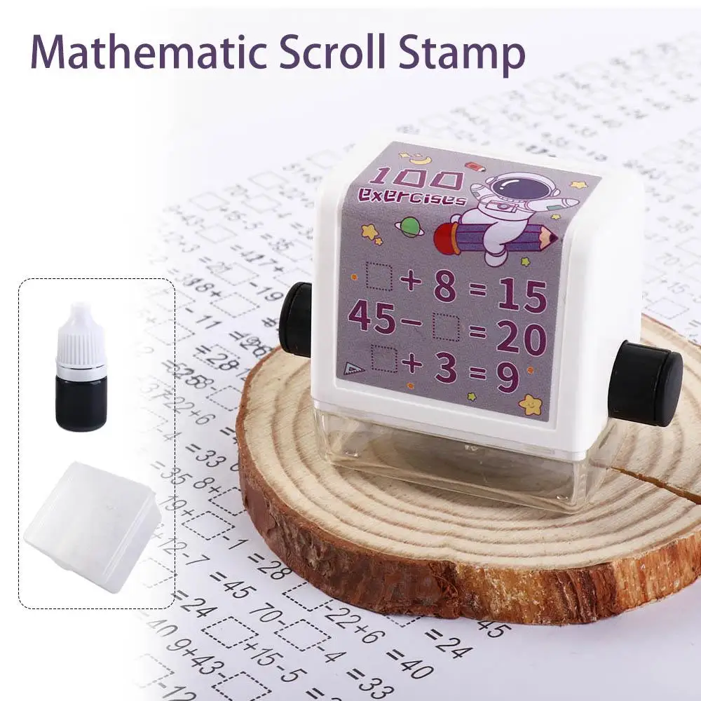 Matemática Calculando Ferramenta para Fazer Aritmética, Rolling Stamp, Blank e Scroll, Math Suprimentos