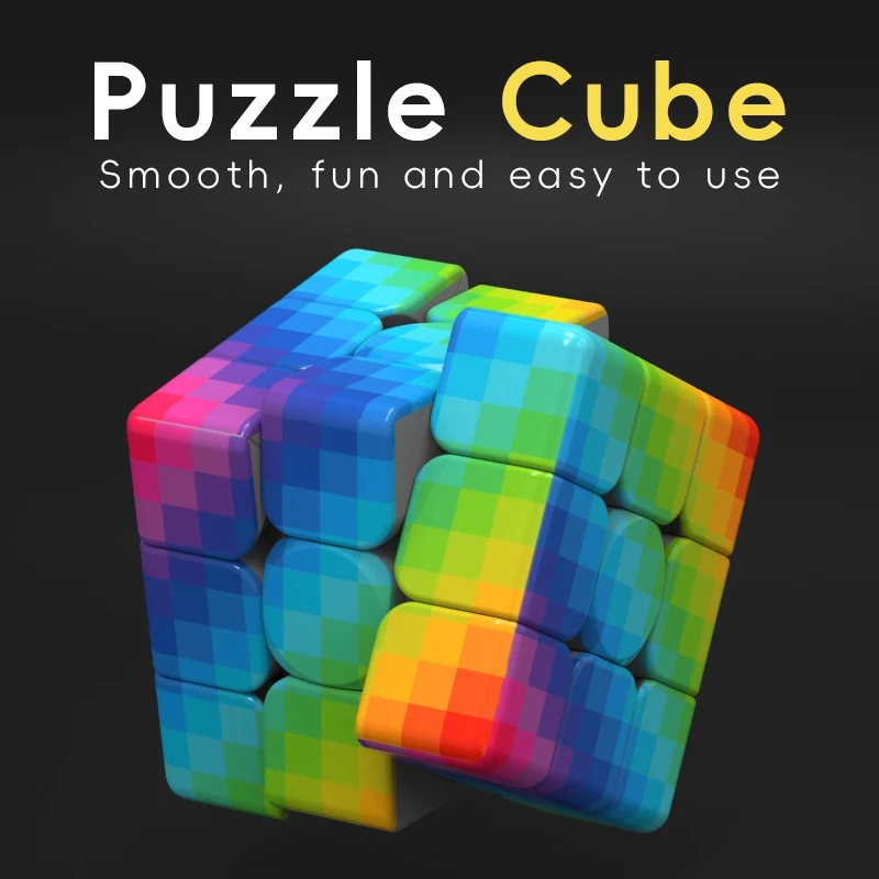 The Rainbow Mosaic Cuberspeed 3x3 Speed Cube Puzzle Magic Cube 3x3x3 Puzzle, 3D Jigsaw Puzzle, Christmas/Thanksgiving Gift