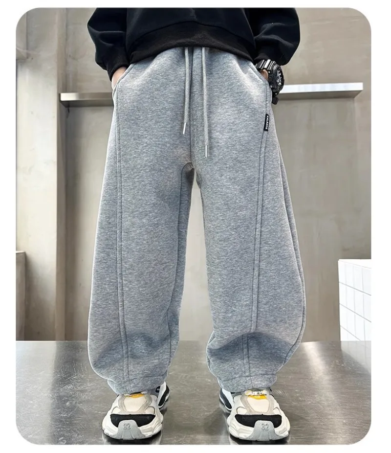 Children Soft Long Pants Kids Spring Autumn Cotton Curved Pants Casual Sportswear Boys Girls Stretchy Casual Loose Sweatpants