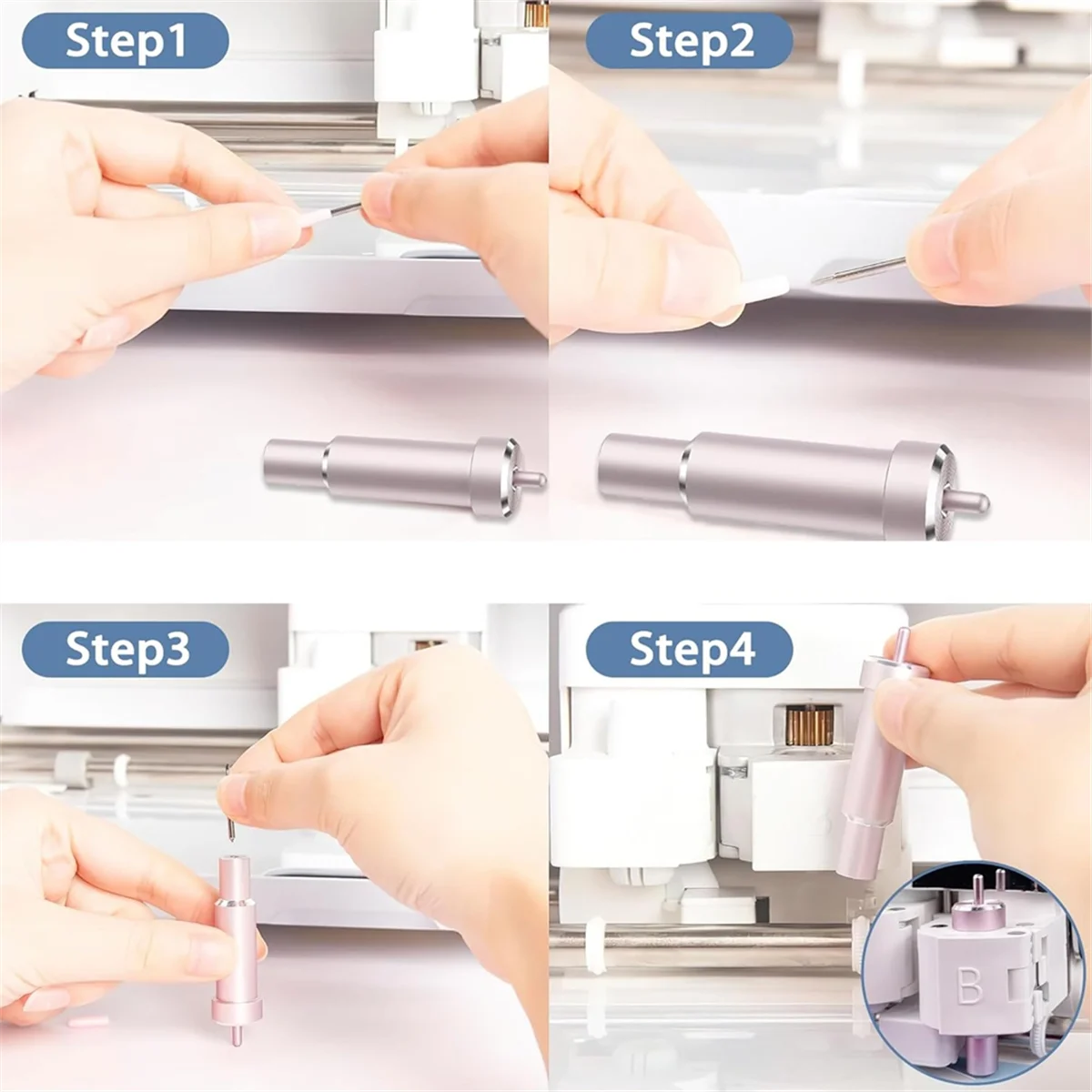 A99TDeep Cut Blade for Cricut Maker 3/Maker/Explore 3/Air 2/Air/One/Venture,60°Deep Point Blade and Housing