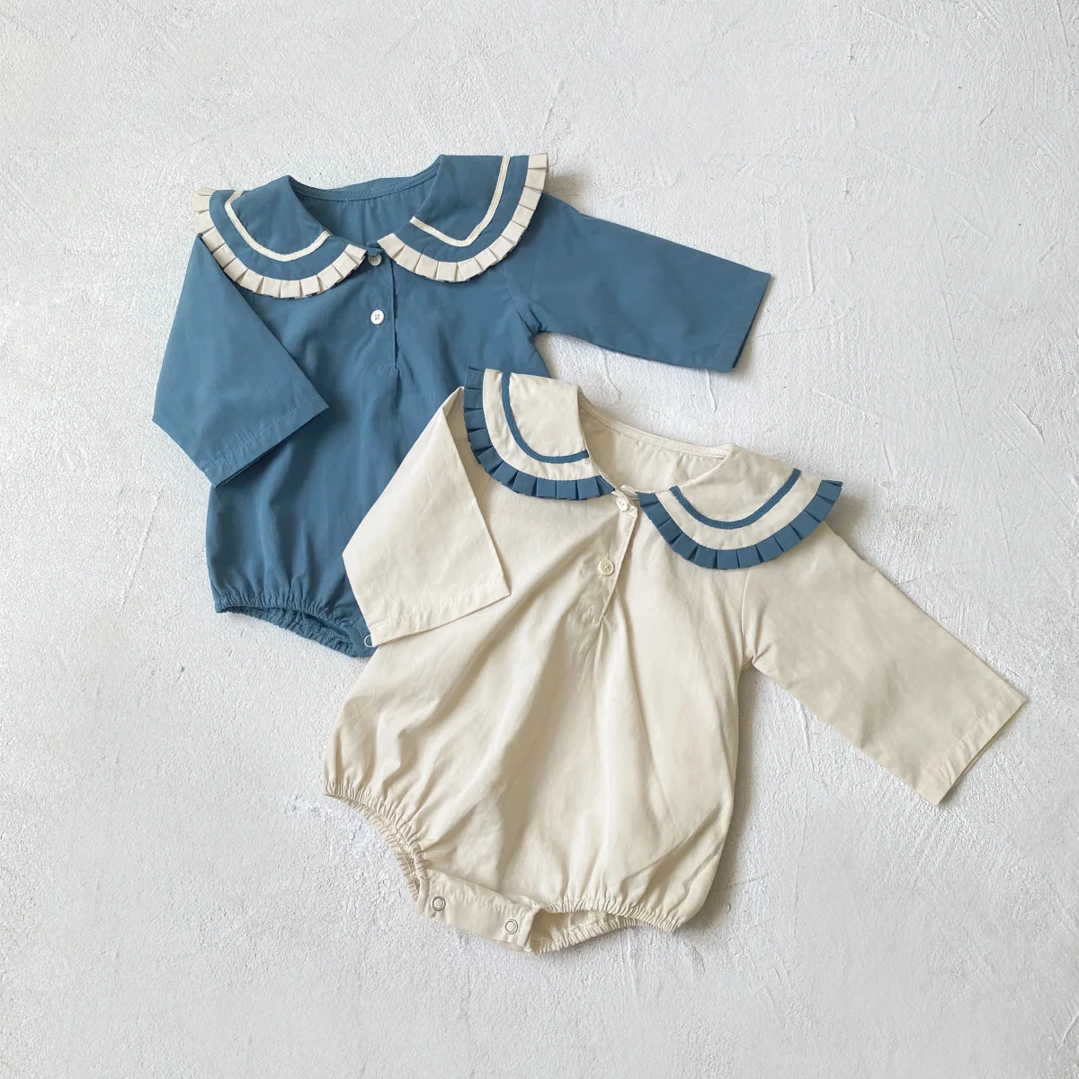 

Комбинезоны для новорожденных девочек UNITIM, комбинезоны с воротником Питера Пэна для малышей, весна 2026, цельные боди для маленьких девочек, комбинезон для младенцев