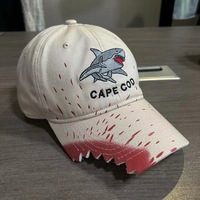 Unique niche design, spiky ball notch shark duckbill hat, face enhancing small baseball cap, street hip-hop hat