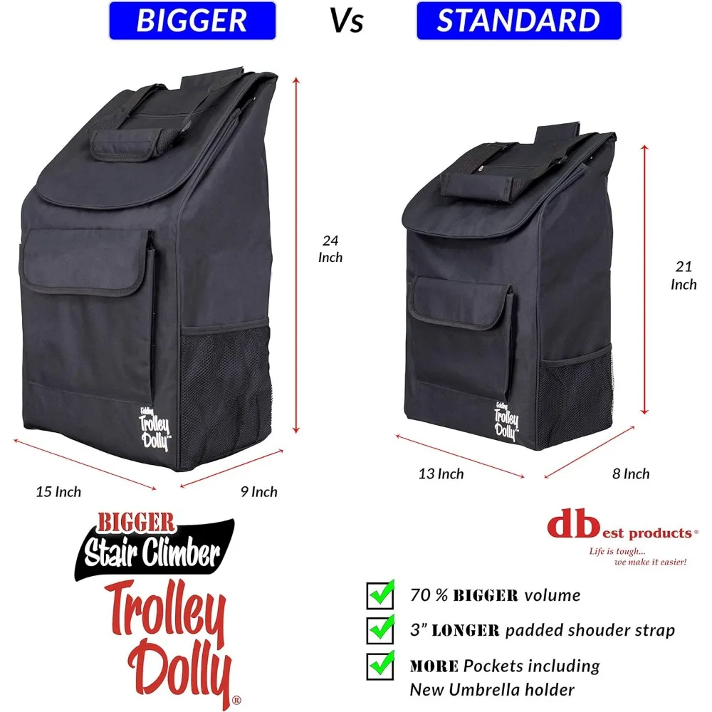 Składany wózek schodowy z 6 kołami, lekki wózek na zakupy do mieszkania i na zakupy.