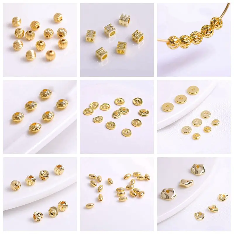 Abstands perlen aus 18 Karat vergoldetem/versilbertem Messing mit langen 9mm Rohr perlen in Knochen form für die Schmuck herstellung liefert DIY-Armband zubehör – Detail 33