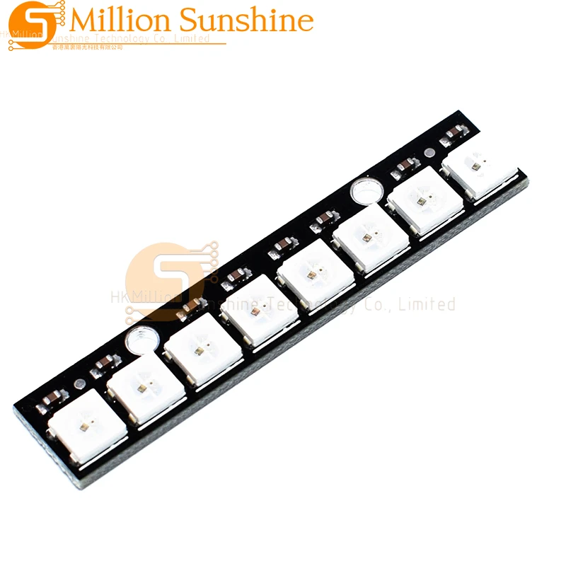 8 64 channel WS2812 WS2812B  SK6812 5050 RGB LED Lamp Panel Module 5V 8Bit 64Bit Rainbow LED Precise