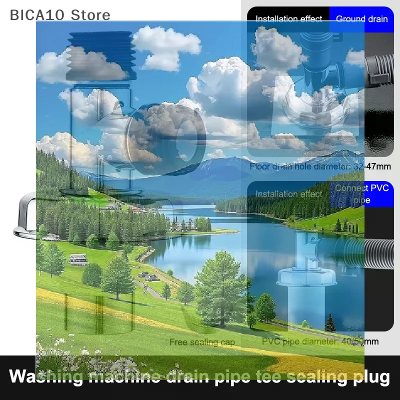 

Дезодорант для стиральной машины водосточной трубы с тремя головками через сливную трубу Слив в пол Специальный дезодорант для соединений Перелив Трехходовой шунт