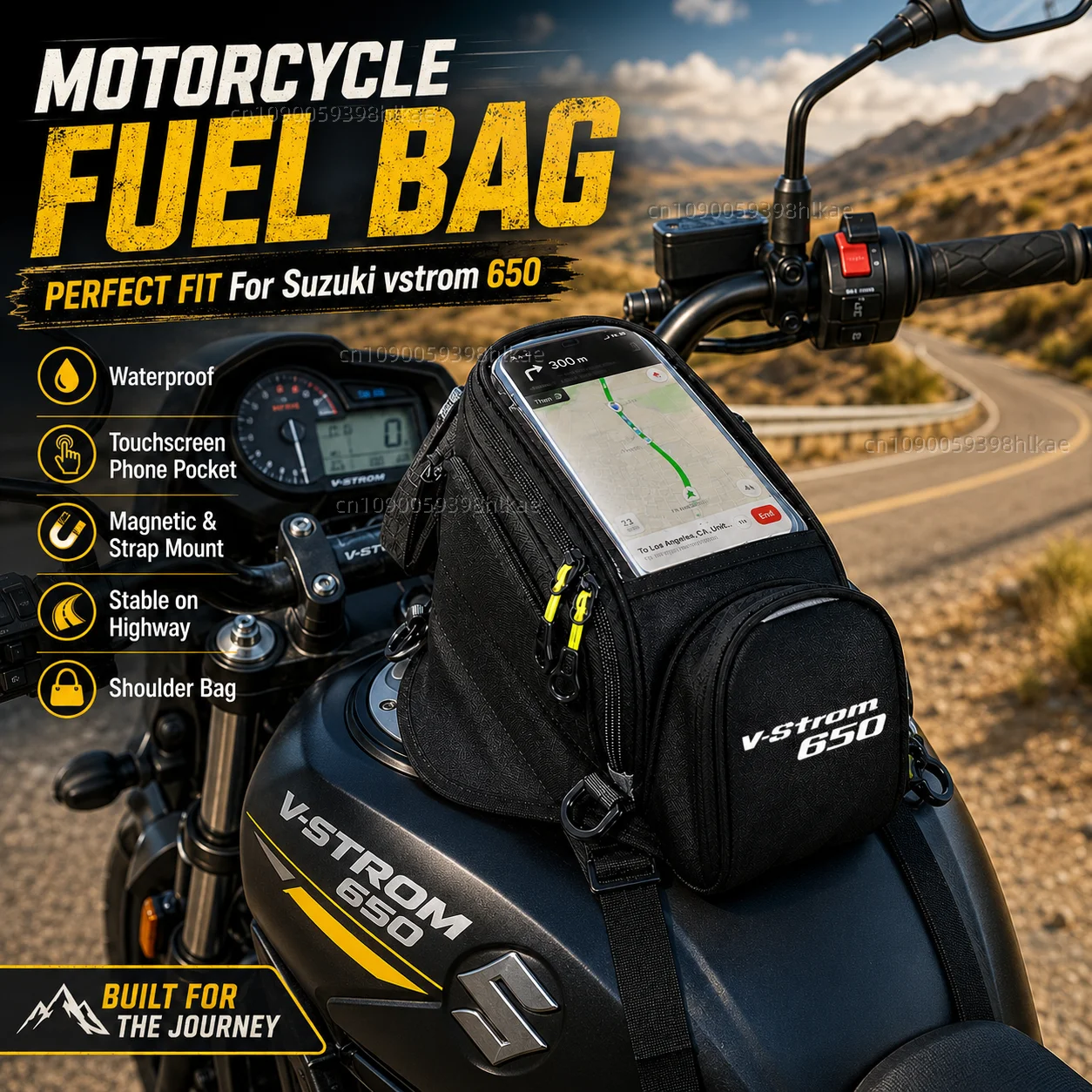 NEW Universal Magnetic Fuel Tank Bag Motorcycle Phone Navigation Pack For Suzuki vstrom 650 DL650 650XT v-strom 650 xt vstrom650