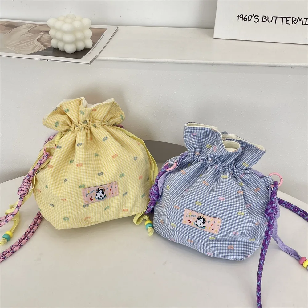 

New Dopamine Crossbody Bag Large Capacity Multipurpose Drawstring Bags Lipstick Organizer Bag