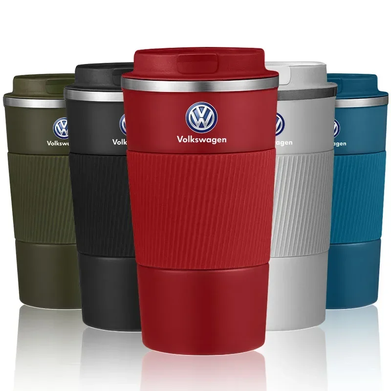 510 ml Rvs Koffie Tumbler Thermos Cup Reizen Thermische Mok Voor Volkswagen VW Jetta MK5 MK6 Golf-4 5 6 7 Passat 3B7 601