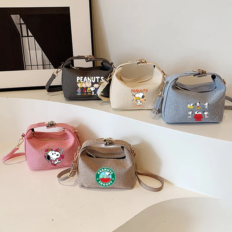 

Snoopys for Women's Shoulder Bag Female Makeup Crossbody Bag Cute Cartoon Anime Graphic Print Girls Handbag Casual Cosmetic Case