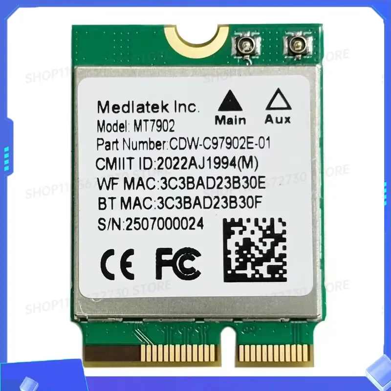 for ZZ 2026 Mt7902 Combo Wireless Card Ngff Cnvi Standard Wifi6E 2400Mbps Wifi Bluetooth 5.2 For Notebook Upgrade