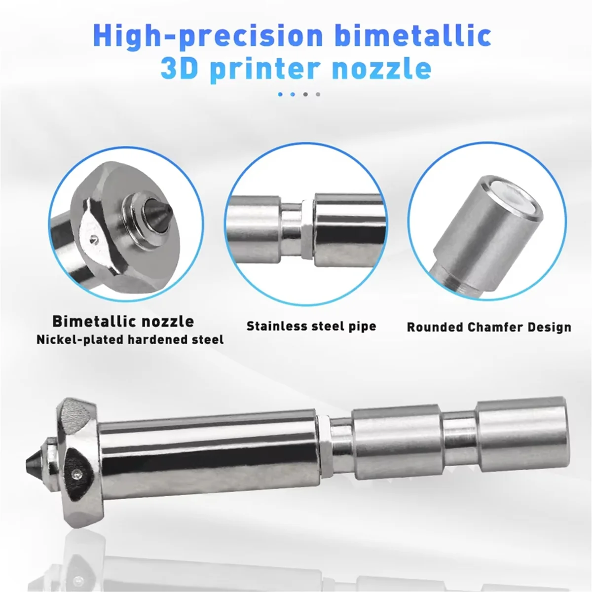 ABGV Per ugello bimetallico 3 Max per ugello di intercambio rapido combinato 3 Max Parti della stampante 3D in acciaio temprato da 0,4 mm