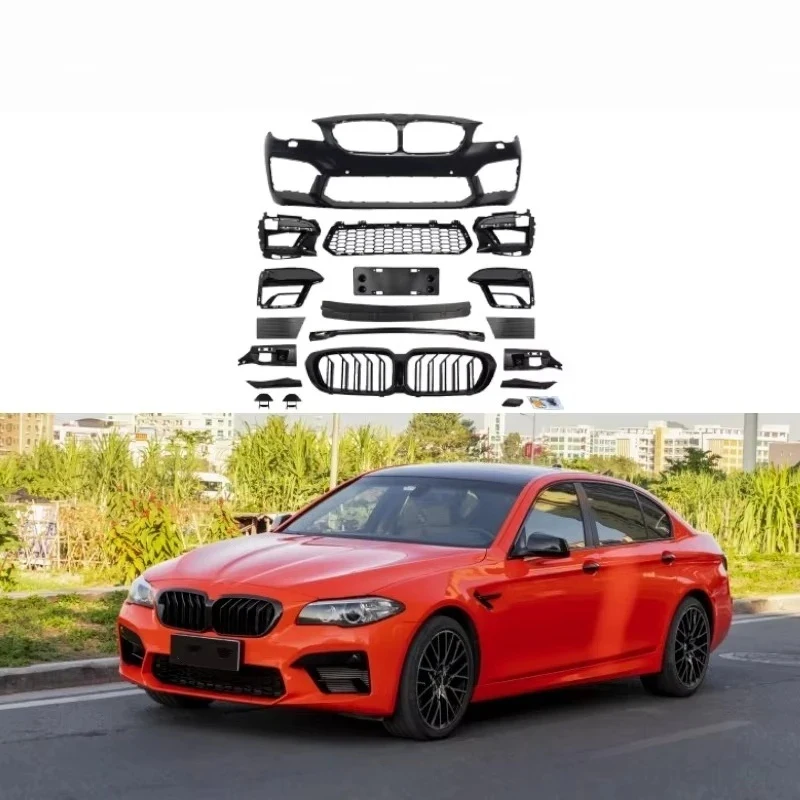 

Sui 11-17 5 Series F10/F18 Retrofit Upgr 21 M5 Front Bumper Double Line Grille Kit Body Surround
