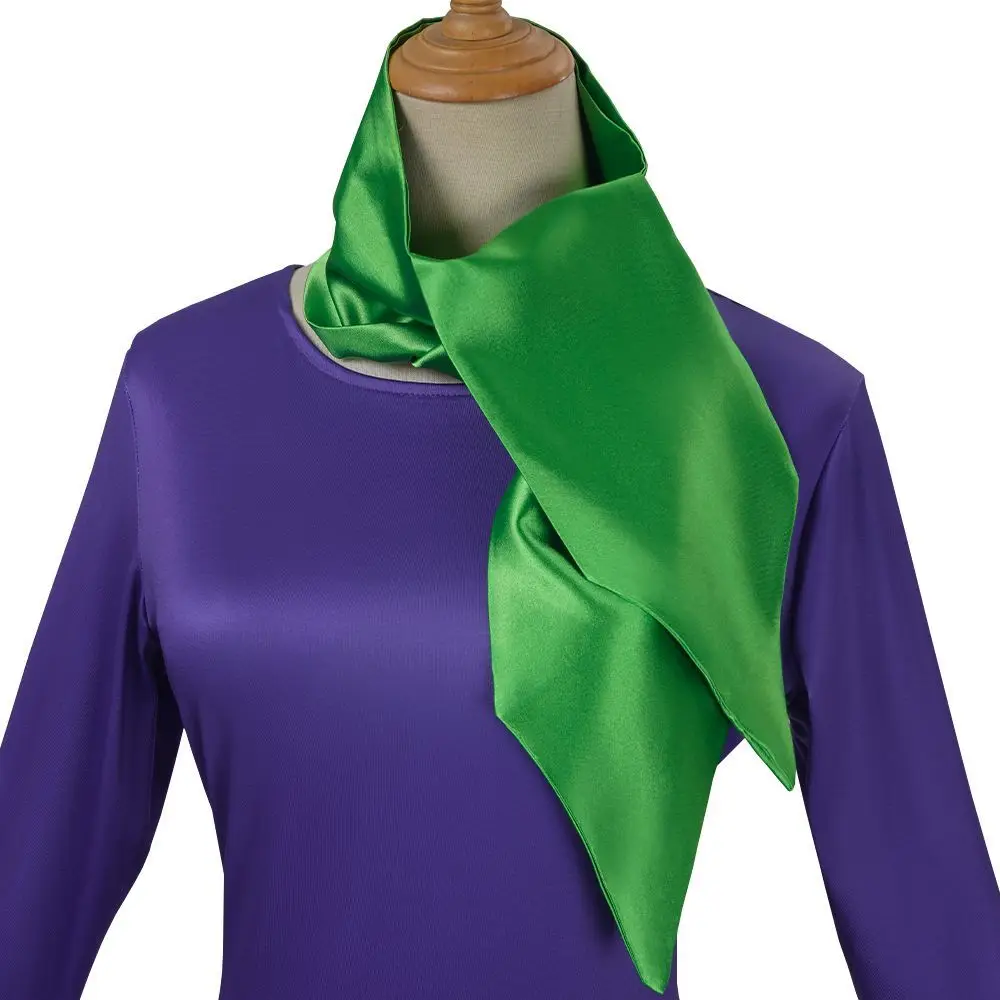 أزياء دافني بليك التأثيرية للأطفال والنساء فستان شعر مستعار مجموعة كاملة من الزي مقاس كبير XXXL بدلة ملابس حفلات الهالوين #6