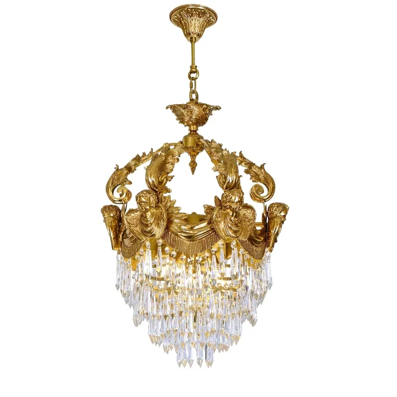 Villa living room crystal chandelier dining room light duplex staircase high-end grand lighting decoration