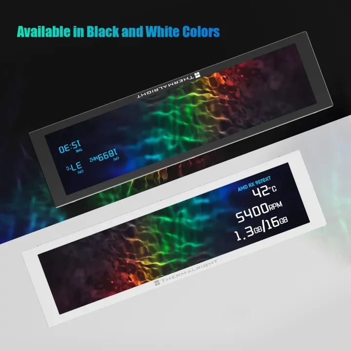 شاشة كمبيوتر شخصي Thermalright Trofeo Vision LCD AIO مقاس 9.16 بوصة، شاشة USB من النوع C لموضوعات DIY لحافظة ألعاب الكمبيوتر/مبرد وحدة المعالجة المركزية