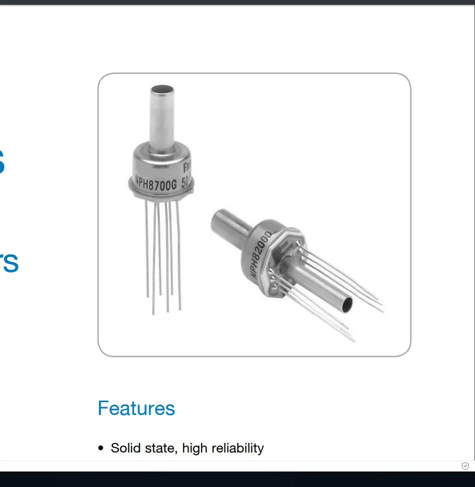 NPH-8-172GH Усовершенствованные датчики амфенола