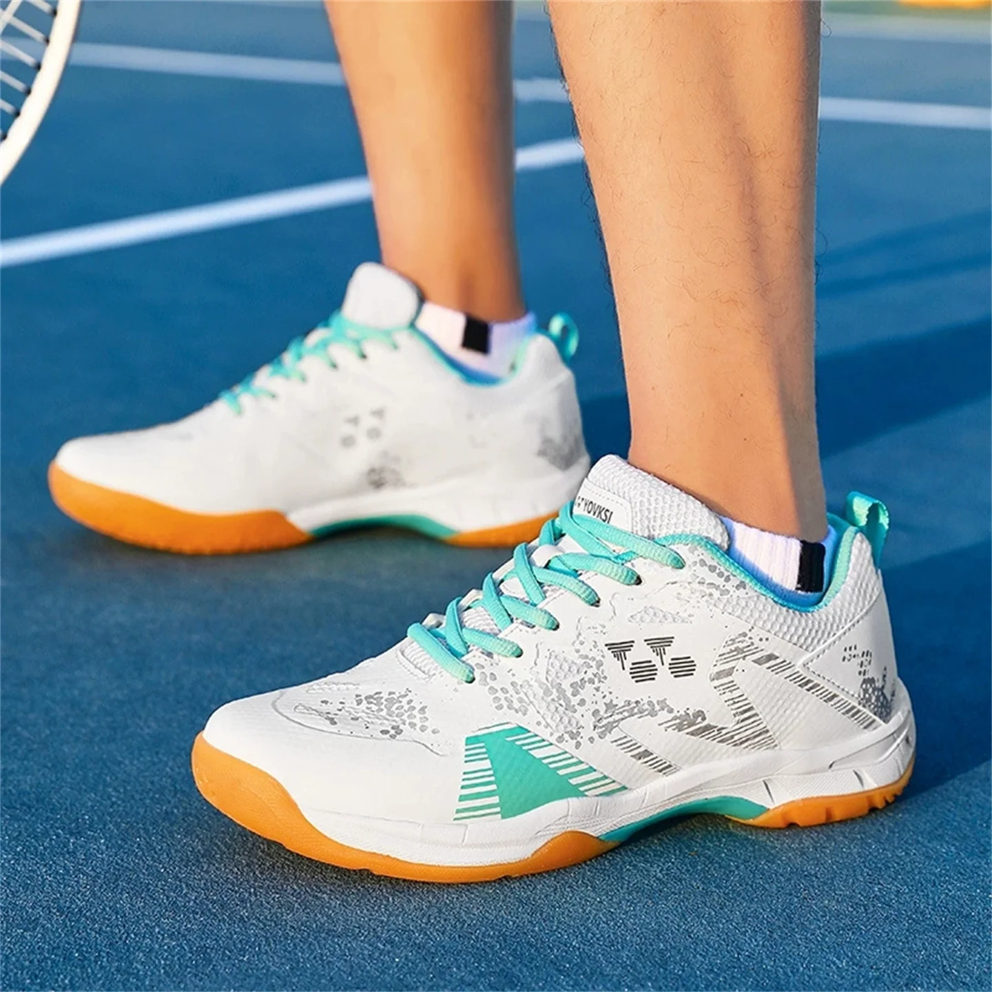 Men& Women's Badminton/Tennis/Pickleball Shoes, Shock-Absorbing Training Shoes, Breathable And Non-Slip Youth Sports Sneakers