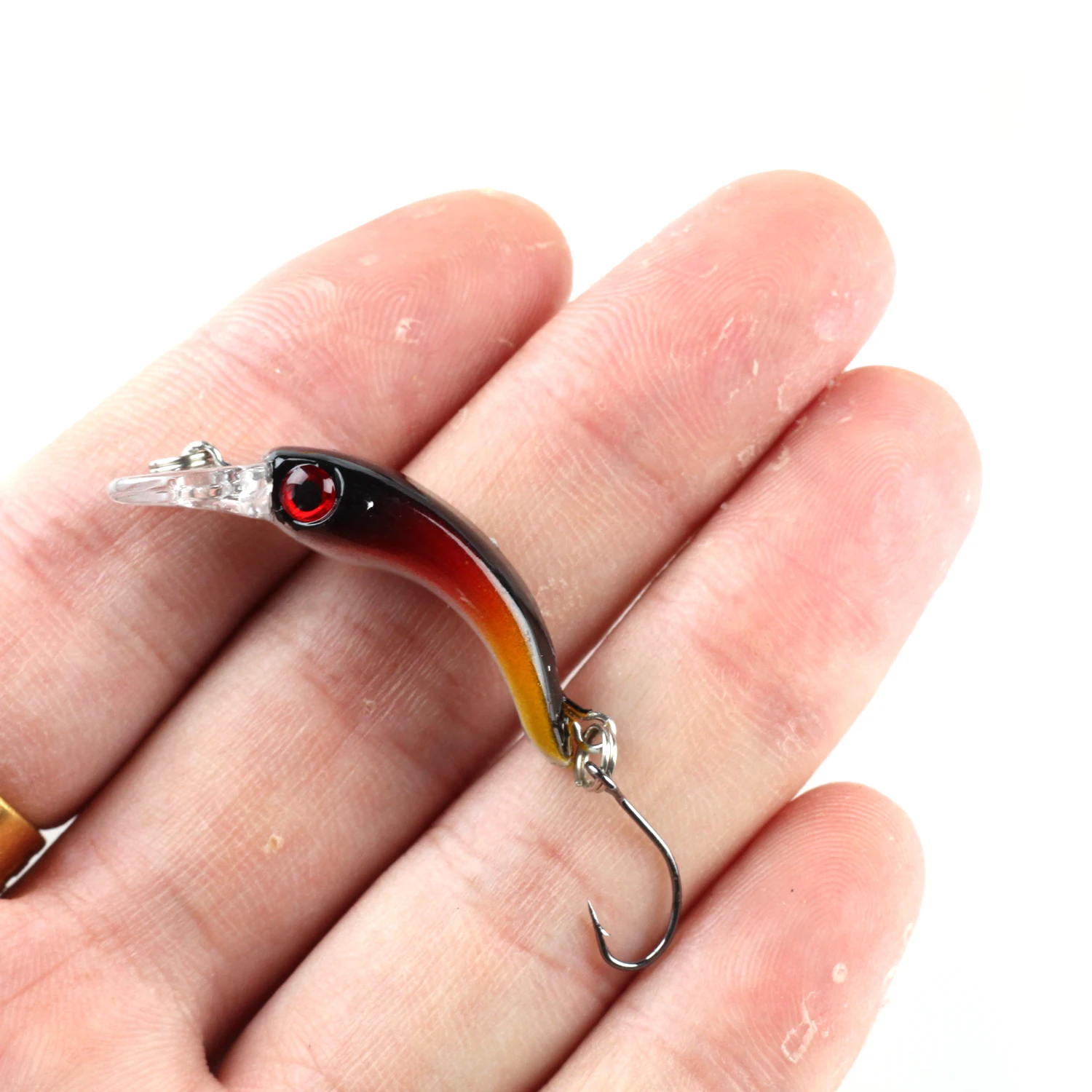 1Pcs Mini Minnow Fishing Lure Wobblers 3.7cm 1.5g Floating Artificial Hard Bait Sharp Hook Crankbait Trout Pike Bass Tackle