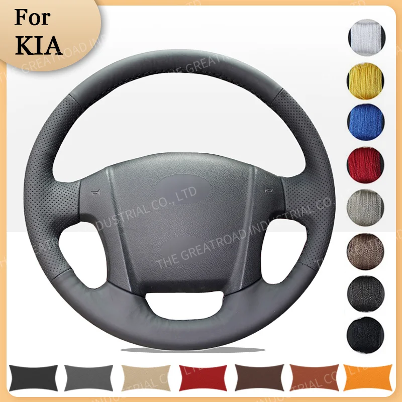 Custom Car Steering Braid Wheel Cover for Kia Sportage 2 2005 2006 2007 2008 2009 2010 Sportage Ceed Auto interior