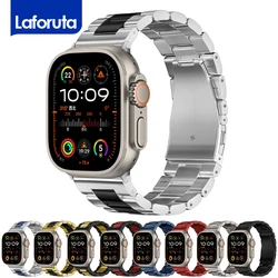 Stainless Steel Metal Band for Apple Watch Ultra 2 49mm Bracelet For iWatch Sereis 9 8 7 41mm 45mm 6 5 4 se 44 40 38 42mm Correa