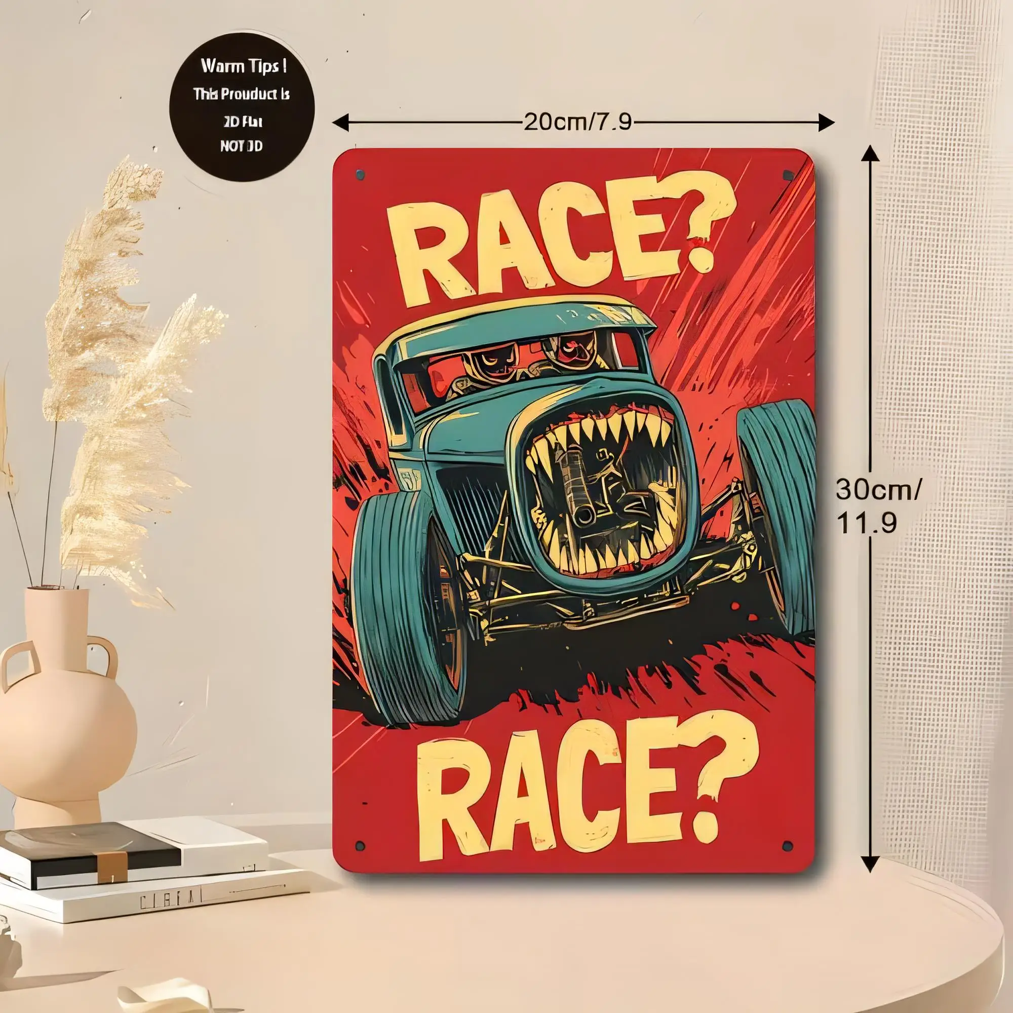 Tin Sign Race Car Driver Racing Sport Metal Plaque Wall Decor 20cm Retro Garage Man Cave Poster Vintage Style Indoor Outdoor Dec