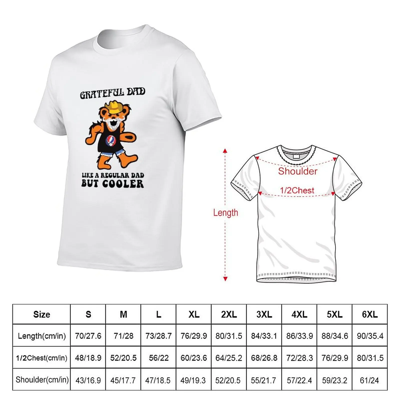 Grateful-Dad-Like-a-Regular-Dad T-Shirt anime tshirt vintage mens graphic t-shirts