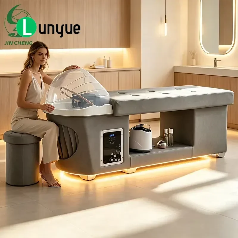 Modern Shampoo Chair with Light Japanese Head Treatment Bed Furniture for Hair Wash Face Cleaning Comfortable Styling