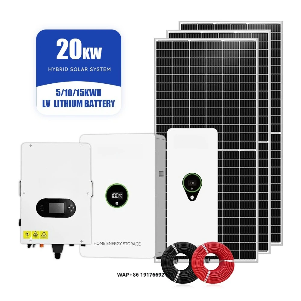 20kw Hybrid Solar Power System 20kwh Efficient Solar Energy Solution with Solar Panel Hybrid Inverter Lifepo4 Lithium Battery