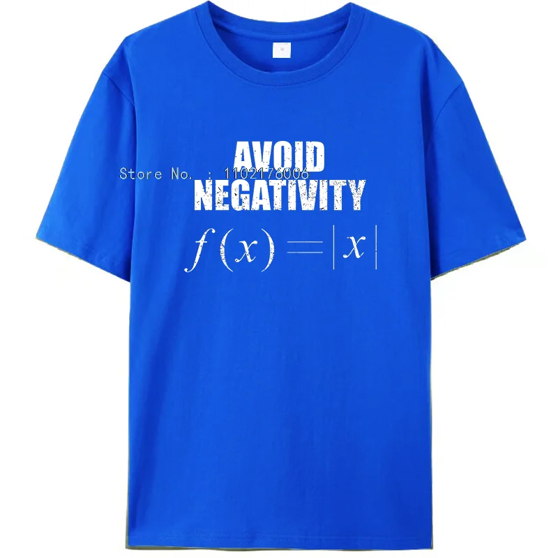 تجنب السلبية معادلة الرياضيات الجرافيك تي شيرت مضحك الرياضيات الشاي طباعة تي شيرت الصيف القطن للجنسين قمصان جديدة وتي شيرت #2