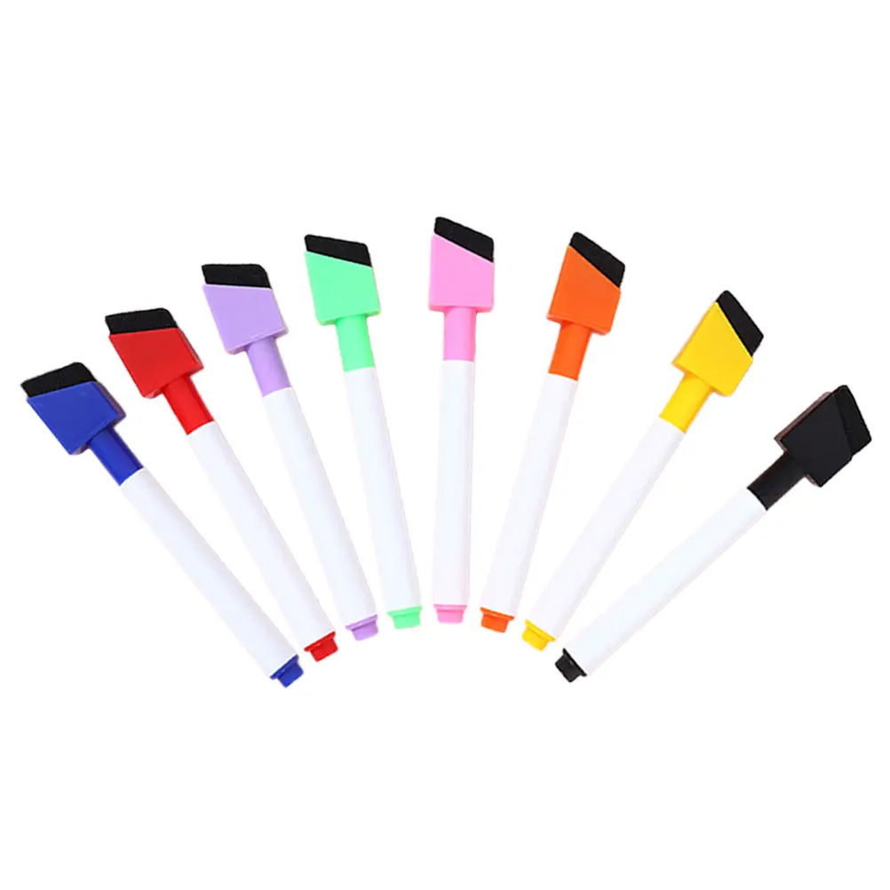

Erasable Whiteboard Markers Pens Dry Erase 8 Colors Smooth Writing Classroom Office Supplies Liquid Chalk Marker Set