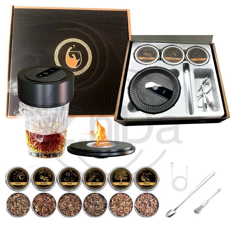 Cross-border explosion Electric cocktail smoker Whiskey smoker Red wine sawdust fruit aromatherapy machine Rechargeable
