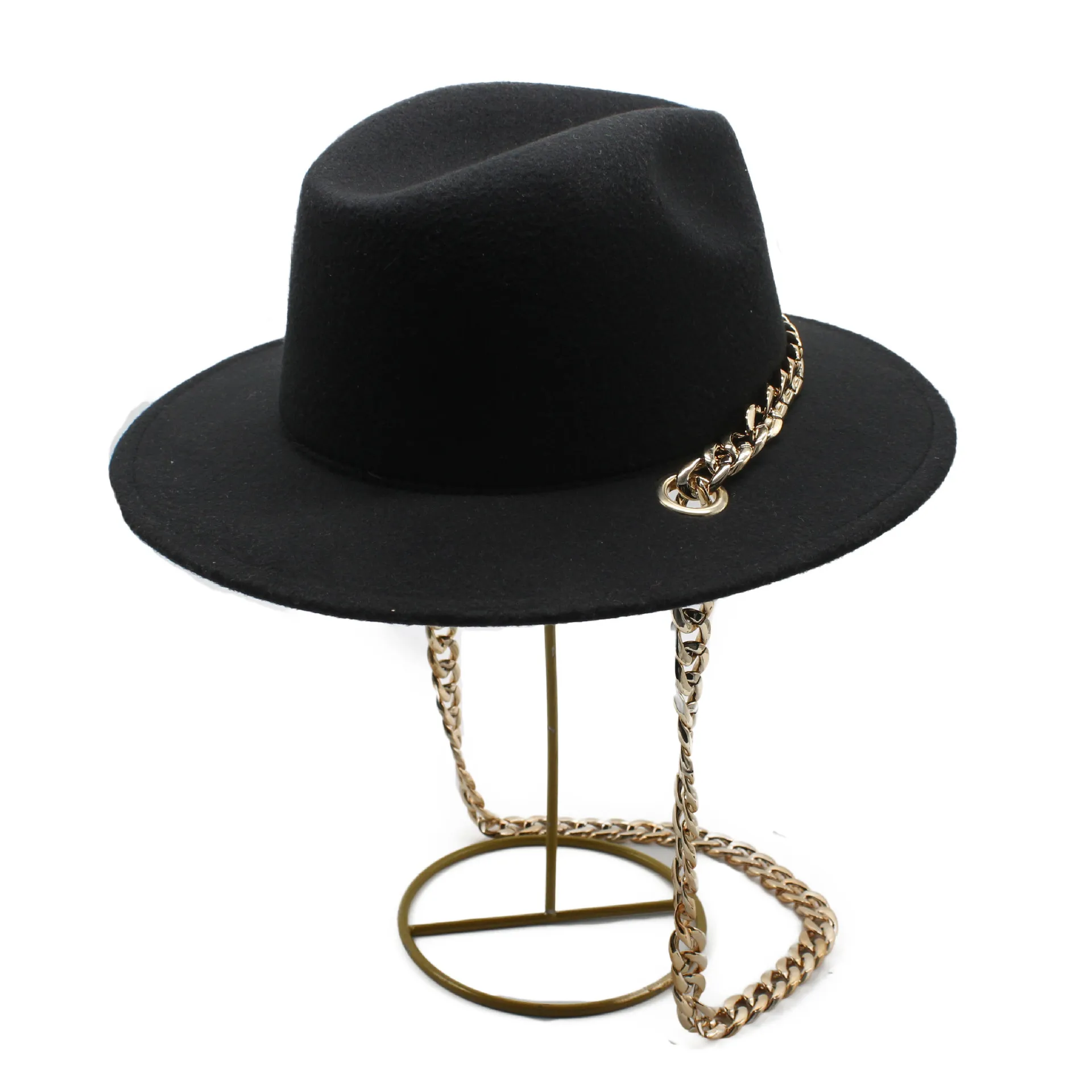 2023 European And American New Acrylic Accessories Jazz Top Hat Cross Border  Fedo Blind Nut Men And Women Wholesale Hat