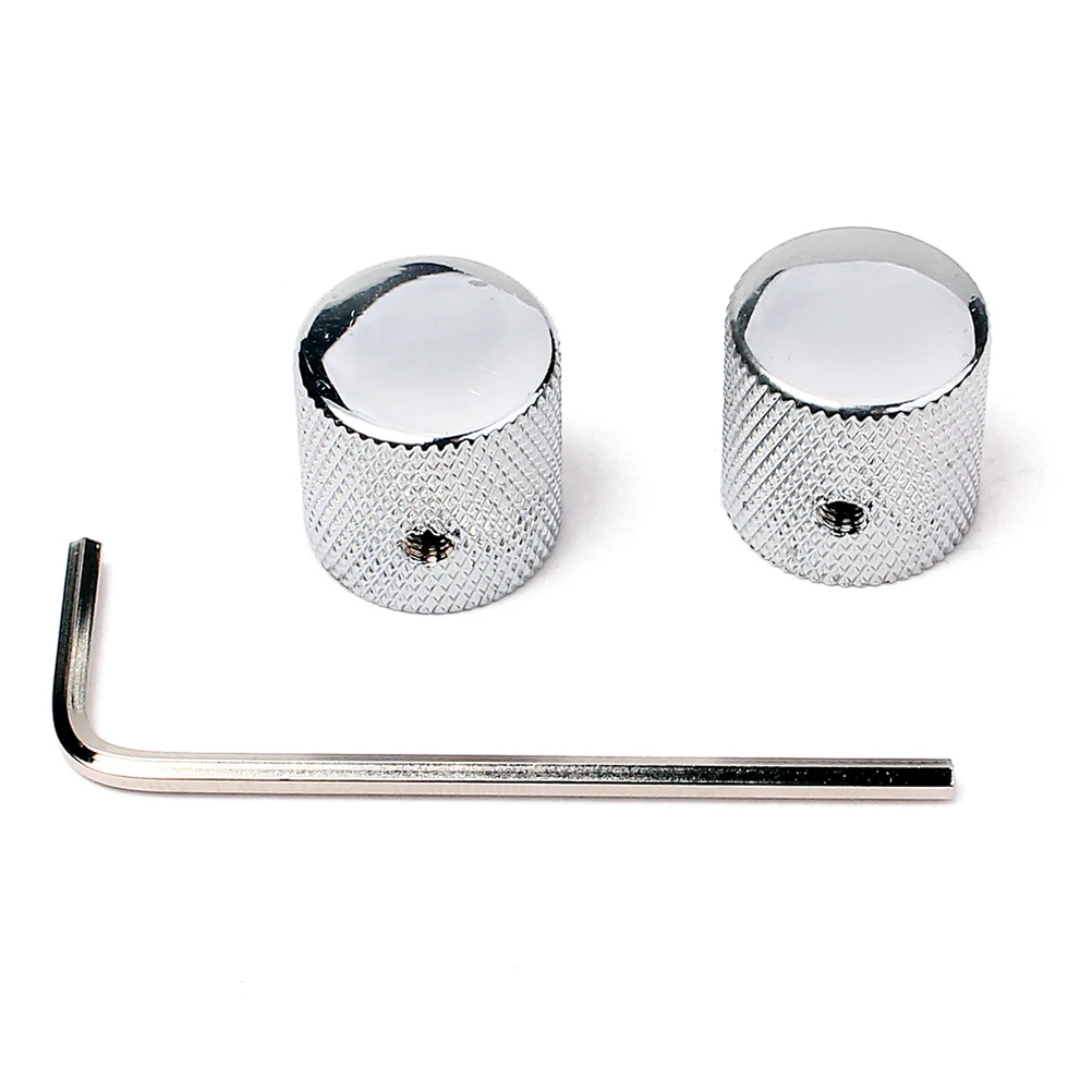

3pcs Silver Volume Tone Control Knobs For Electric Guitar Bass Replacement Parts Fits Concentric Split Shaft Pots