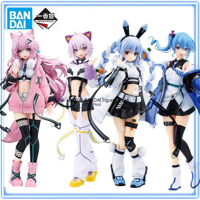 

BANDAI Ichiban Kuji Hololive Cyberpunk Style Nekomata Okayu Hoshimati Suisei Usada Pekora Hakui Koyori Action Figure Collection