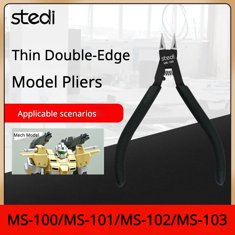 Stedi MS-100~103 Ultra Thin Double Edge Pliers Nipper Scissors Model Cutting Tools for Gundam Model Building DIY Hobby