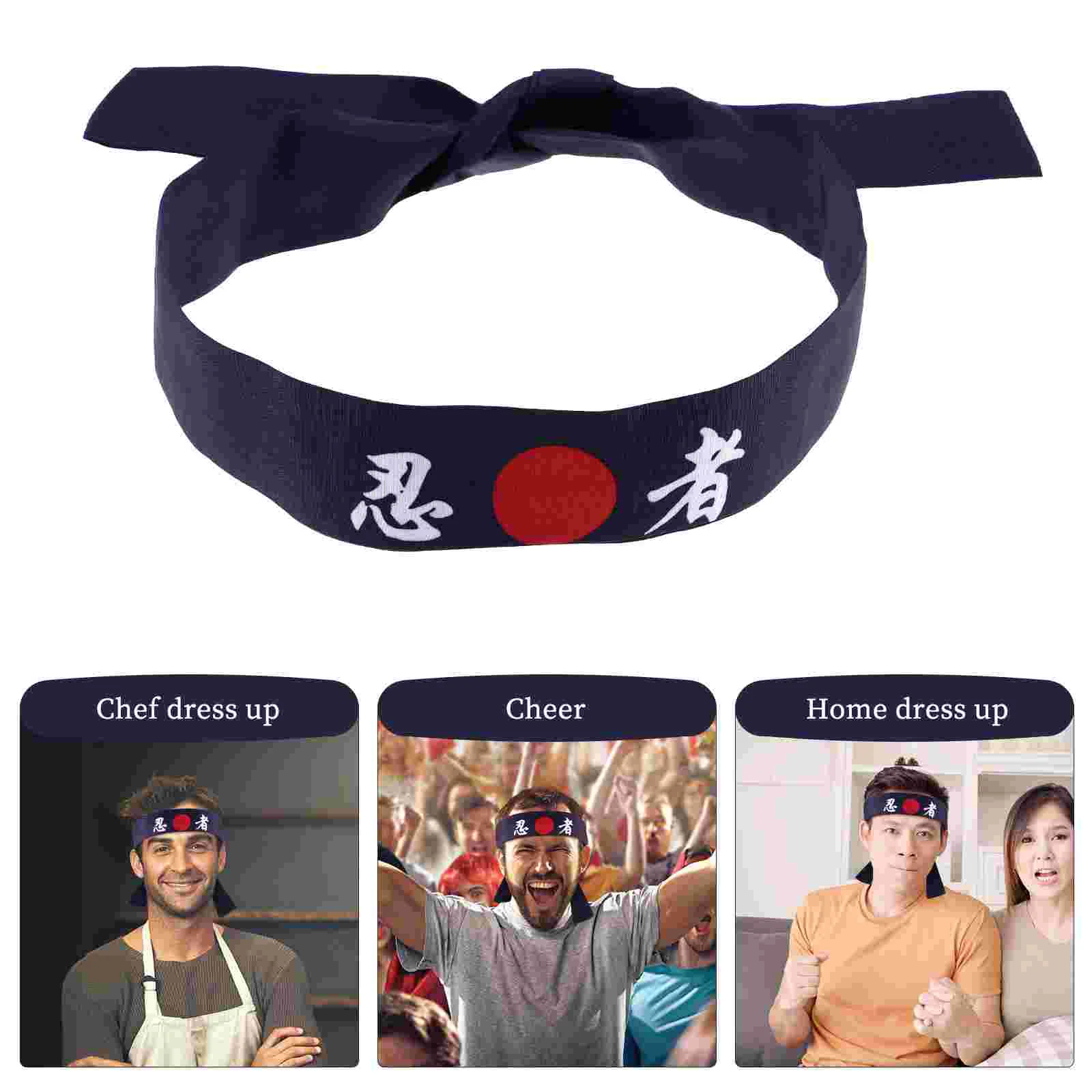 Headband Headbands for Men Cotton Chef Accessories Headwrap Ninja Women's Sports Karate