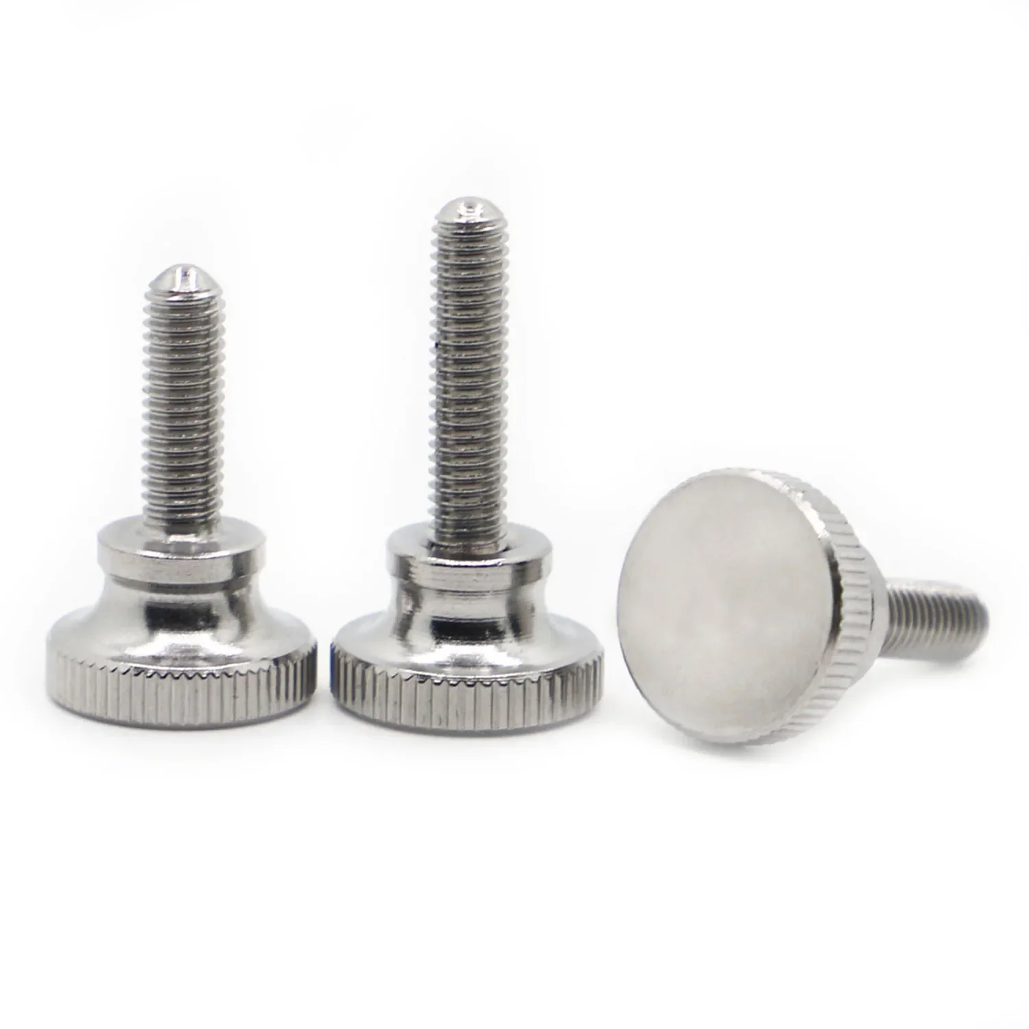 M2 M2.5 M3 M4 M5 M6 M8 304 Stainless Steel Knurl Head Hand Tighten Curtain Wall Glass Lock Thumb Screw Bolts GB834 DIN464