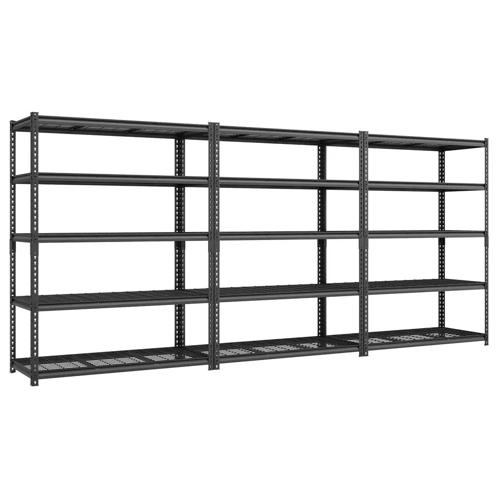 

5Tier Storage Shelves, HeavyDuty Garage Shelving, Adjustable Shelving Unit, Steel Shelf, Boltless Assembly, for Garage, 2,200 l