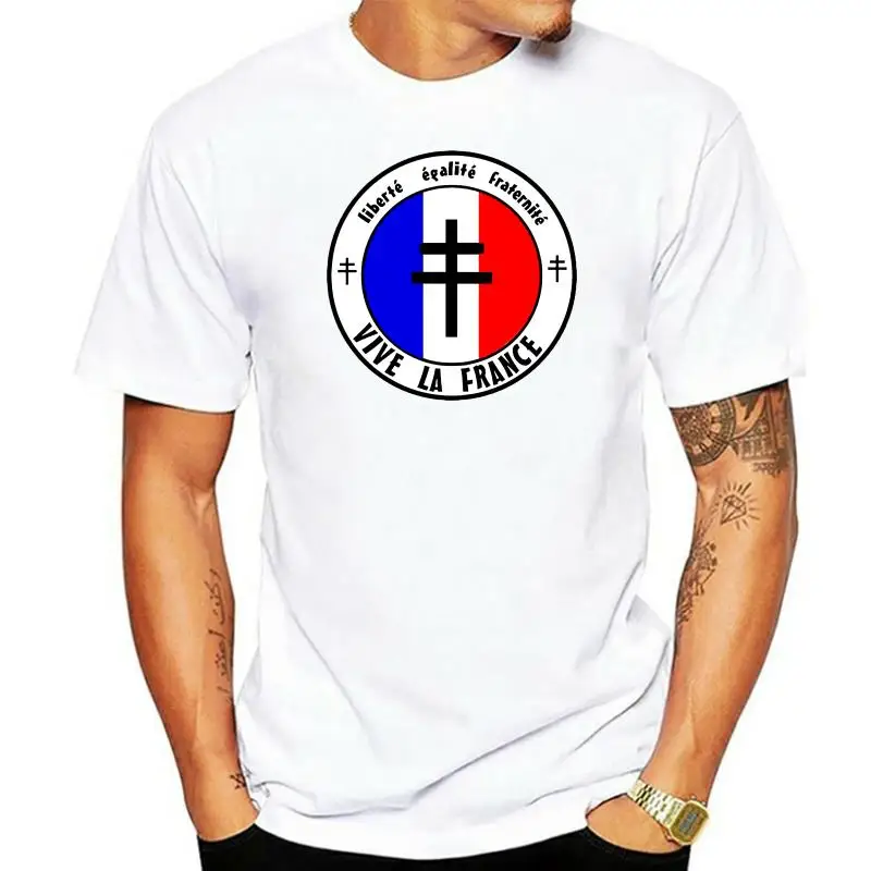 2022 Men Cool Tee Shirt T-shirt FRANCE LIBRE - liberte egalite fraternite - dispo du S au XXL Summer T-shirt