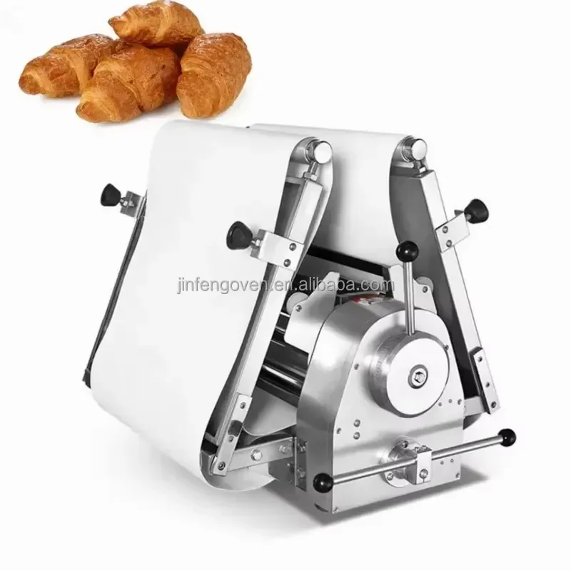 Electric Stainless Steel High Rigidity Croissant Dough Sheeter Machine for Bakery Bread Table Top Use