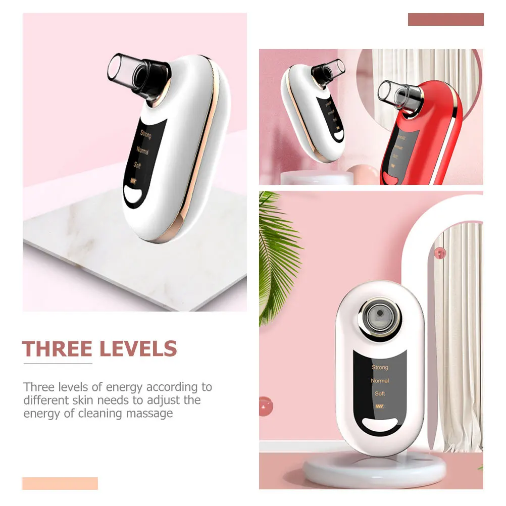 Nettoyeur de pores du visage à main, buse réglable, aspirateur électrique pour points noirs, élimine les résidus d'huile de peau morte, rétrécit les Pores, 1 ensemble